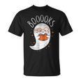 Cute Ghost Book Reading Halloween Teacher Top T-Shirt
