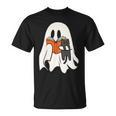 Cute Ghost Cat Reading Book Spooky Season Halloween Costume T-Shirt Cute Ghost Cat Reading Book Spooky Season Halloween Costume T-Shirt