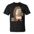 Cute Hedgehog Classics Stories Knowledge Fiction Reading T-Shirt