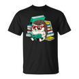 Cute Hedgehog Reading A Book Nerd Readers T-Shirt Cute Hedgehog Reading A Book Nerd Readers T-Shirt