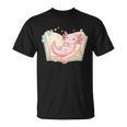 Cute Kawaii Axolotl Book Tea Lover Women Reading Cozy Art T-Shirt Cute Kawaii Axolotl Book Tea Lover Women Reading Cozy Art T-Shirt