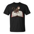 Cute Monkey Reading Books Literature Nature T-Shirt Cute Monkey Reading Books Literature Nature T-Shirt