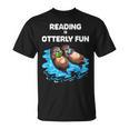 Cute Otter Reading Book Two Otter Reading Is Otterly Fun T-Shirt Cute Otter Reading Book Two Otter Reading Is Otterly Fun T-Shirt
