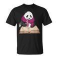Cute Panda With Book And Hot Cocoa Reading T-Shirt Cute Panda With Book And Hot Cocoa Reading T-Shirt