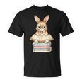 Cute Reading Bunny Easter Books Reader Teacher Girls Women T-Shirt Cute Reading Bunny Easter Books Reader Teacher Girls Women T-Shirt