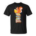 Cute Squirrel Reading Women's Tops Book Lovers T-Shirt