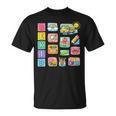 Cute Teacher Life With Crayons Rainbow Books Apple School T-Shirt