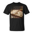 Dark Academia Vintage Book And Floating Letters Graphic T-Shirt