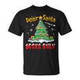 Dear Santa Books Only Christmas Tree Book Lovers Librarian T-Shirt