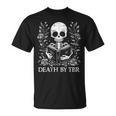 Death By TBR Reading Book Lover Bookworm Bibliophile Reader T-Shirt