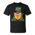 Dino Read Book Shirt Dinosaurs Reading Rex Cute Tee T-Shirt