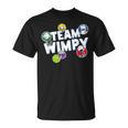 DOAWK Colorful Team Wimpy Sticker Collage Book Series T-Shirt