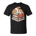 Dog Reading Book Pajama Sleep T-Shirt