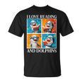 Dolphin Love Reading And Dolphins Child Book Lover T-Shirt