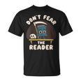 Don't Fear The Reader Kawaii Style Book Cartoon T-Shirt Don't Fear The Reader Kawaii Style Book Cartoon T-Shirt