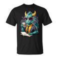 Dragon Reading Book Fantasy Reader Graphic T-Shirt Dragon Reading Book Fantasy Reader Graphic T-Shirt