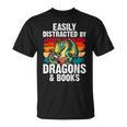 Dragon Reading Book Retro Vintage 80s Library Bookworm T-Shirt Dragon Reading Book Retro Vintage 80s Library Bookworm T-Shirt