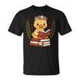 Duck Reading Book Graphic Duck With Book Floral T-Shirt Duck Reading Book Graphic Duck With Book Floral T-Shirt