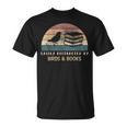 Easily Distracted By Birds & Books Retro Birding Bird T-Shirt