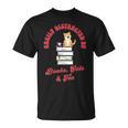 Easily Distracted By Books Cats Tea Book Lovers Librarians T-Shirt
