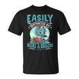 Easily Distracted By Books And Dragons Nerds T-Shirt Easily Distracted By Books And Dragons Nerds T-Shirt