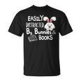 Easily Distracted By Bunnies And Books T-Shirt