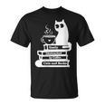 Easily Distracted Cats Coffee And Books T-Shirt