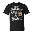 Easily Distracted By Dogs And Books Tee T-Shirt