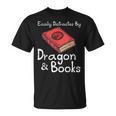 Easily Distracted By Dragon & Book Nerds Dragon Lover Girls T-Shirt Easily Distracted By Dragon & Book Nerds Dragon Lover Girls T-Shirt