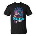 Easily Distracted By Dragon And Books For Book Lover T-Shirt Easily Distracted By Dragon And Books For Book Lover T-Shirt