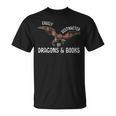Easily Distracted By Dragons And Books Nerd Readers T-Shirt