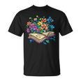 Enchanted Open Book With Blooming Flowers T-Shirt