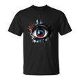 Evil Eye Comic Book Art Eyes Red Blue Grunge Aesthetic T-Shirt Evil Eye Comic Book Art Eyes Red Blue Grunge Aesthetic T-Shirt