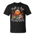 Fall In Love With Reading Autumn Librarian Cute Book Lover T-Shirt
