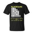 Fill In The Blanks Answers Sox Fork Pants Pulse Books Random T-Shirt Fill In The Blanks Answers Sox Fork Pants Pulse Books Random T-Shirt