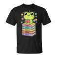Frog Reading Books Bookworm Librarian T-Shirt