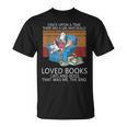 A Girl Who Loves Books Cats And Dogs Cat Book Reading T-Shirt A Girl Who Loves Books Cats And Dogs Cat Book Reading T-Shirt