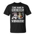 Girls Boys Kids Read Books Miniature Schnauzer Lover T-Shirt Girls Boys Kids Read Books Miniature Schnauzer Lover T-Shirt