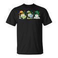Gnomes Reading Books Teacher St Patricks Day Shamrock Irish T-Shirt
