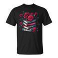 Gothic Books Roses Dark Academia Vintage Library Romance T-Shirt Gothic Books Roses Dark Academia Vintage Library Romance T-Shirt