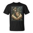 Gothic Dark Academia Botanical Anatomical Heart Vintage Book T-Shirt