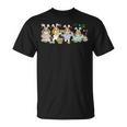 Group Bunny Beagles Easter Reading Book Hunting Eggs Owner T-Shirt