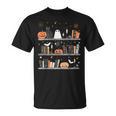 Halloween Library Ghost Books Teacher Spooky Trick Or Teach T-Shirt Halloween Library Ghost Books Teacher Spooky Trick Or Teach T-Shirt