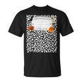 Halloween Teacher Composition Book Notebook Matching Group T-Shirt
