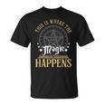 This Is Where Happens Magic Occult Mystic Book T-Shirt