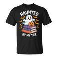 Haunted By My TBR Cute Ghost Reading Books Pumpkin Bookworms T-Shirt Haunted By My TBR Cute Ghost Reading Books Pumpkin Bookworms T-Shirt