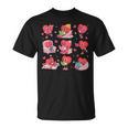 Hearts Reading Book Lovers All Booked For Valentine T-Shirt