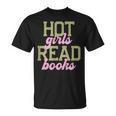 Hot Girls Read Books Retro Varsity Aesthetic Reading T-Shirt Hot Girls Read Books Retro Varsity Aesthetic Reading T-Shirt