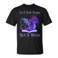 I'm a Book Dragon Not a Worm Dragons Reading T-Shirt