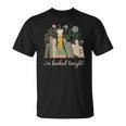 I'm Booked Tonight Floral Books Cozy Reading Graphic T-Shirt I'm Booked Tonight Floral Books Cozy Reading Graphic T-Shirt